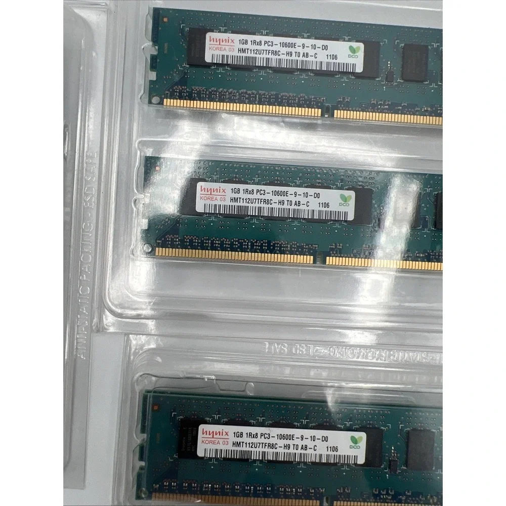 Lot of 6x 1GB (6GB) Hynix HMT112U7TFR8V-H9 PC3-10600E‎ Server Memory Module
